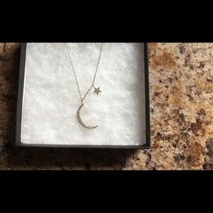 Moon and Star Sterling Silver necklace